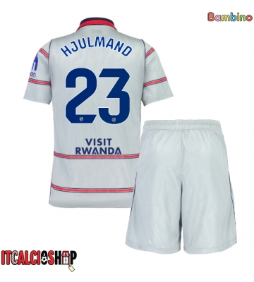 Atletico Madrid Morten Hjulmand #23 Terza Maglia Bambino 2026-27 Manica Corta (+ Pantaloni corti)